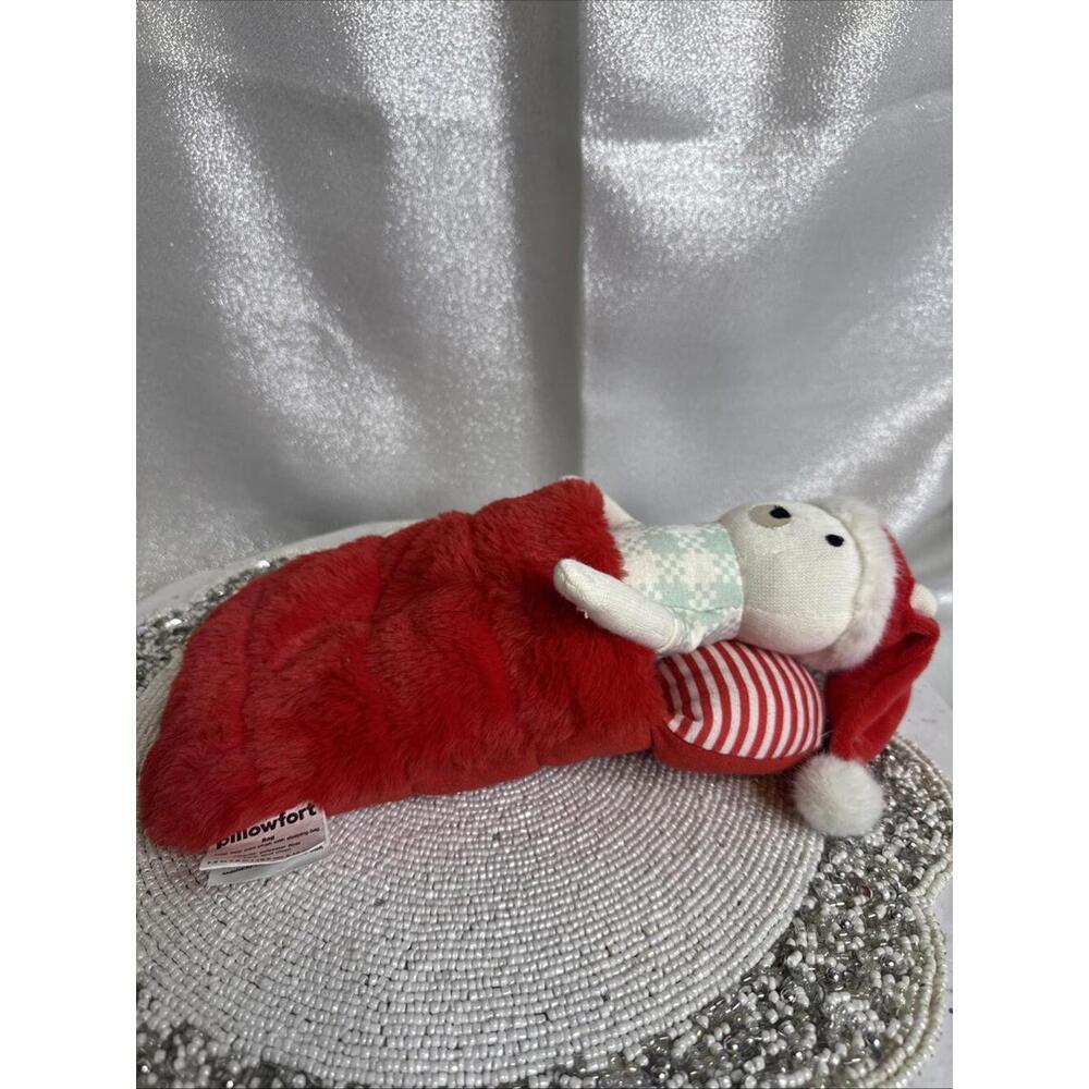 Pillowfort Polar Bear Mini Plush With Red Sleeping Bag Stuffed Animal